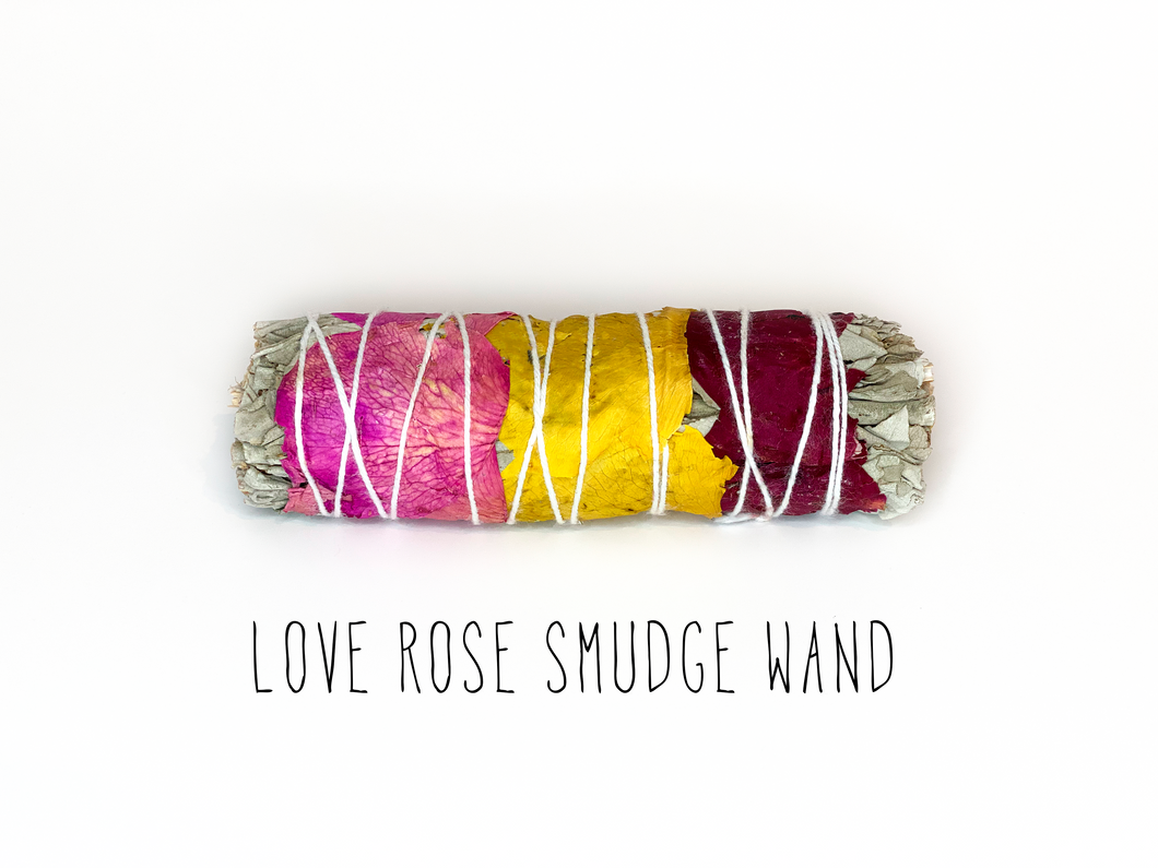 LOVE ROSE SMUDGE WAND- SINGLE